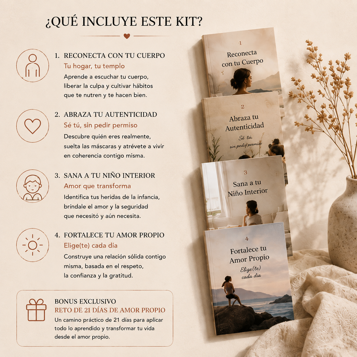 Kit de Amor Propio: 4 Guías + Reto de 21 Días