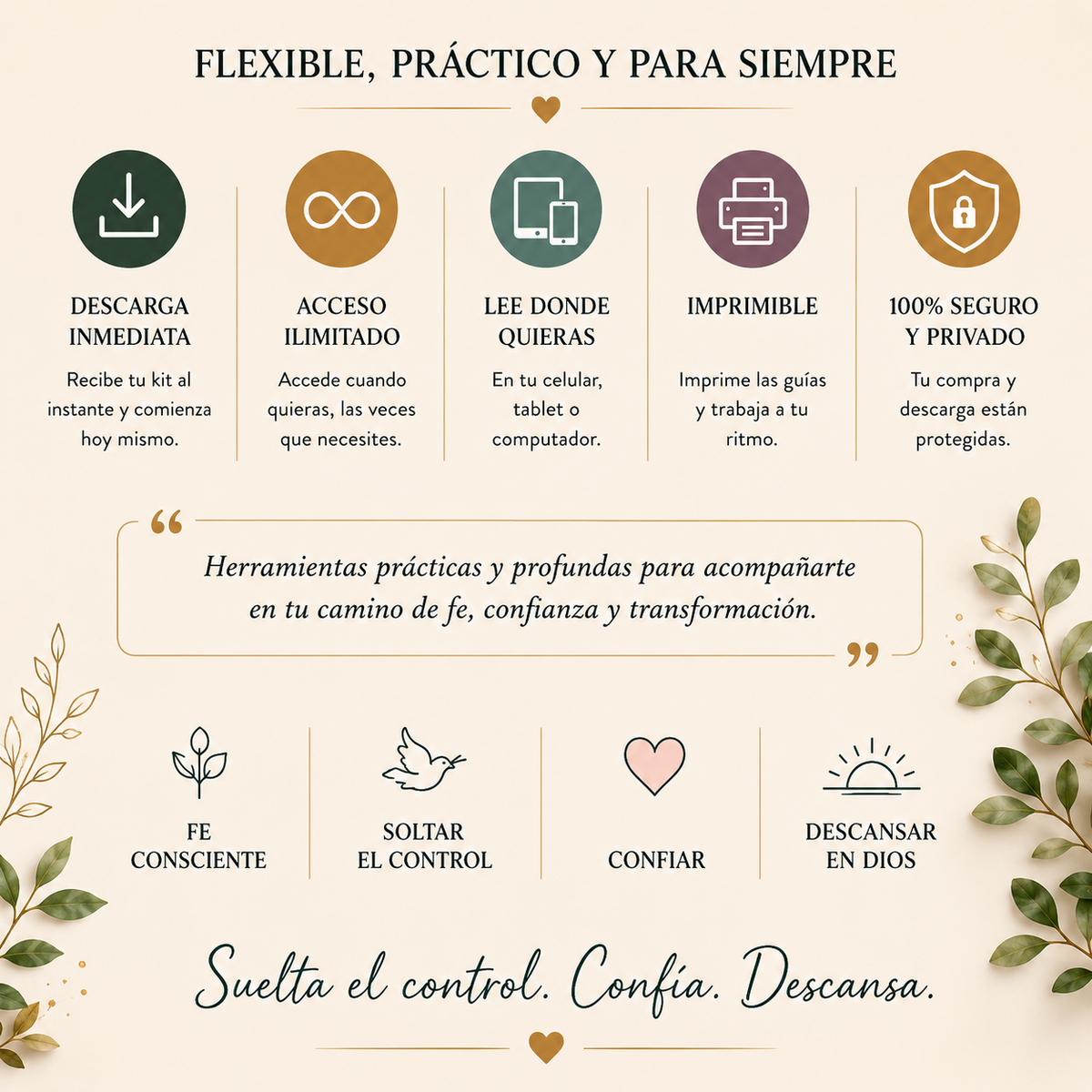Kit de Fe y Confianza: 5 Guías + Reto de 21 Días