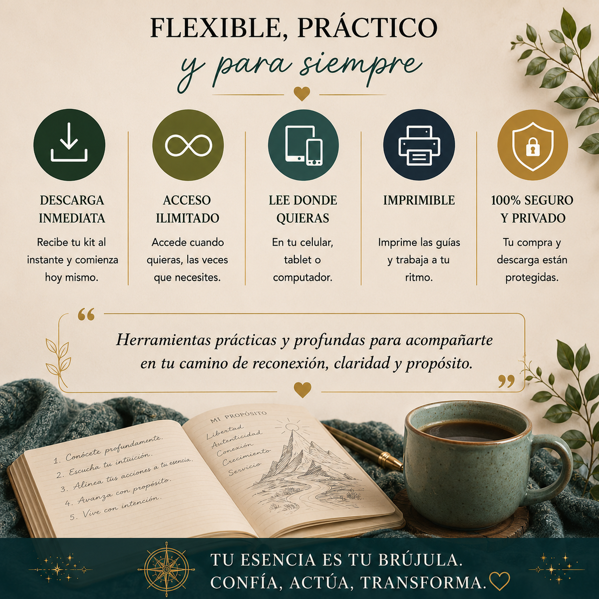 Kit Propósito y Esencia: 5 Guías + Reto de 21 Días